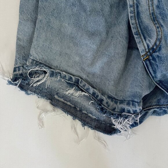 R13 Womens Distressed Denim Cutoff Shorts Size 28 Made In Italy - Picture 7 of 9